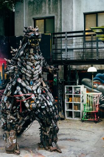 Photo of a Godzilla statue by Markus Winkler (https://unsplash.com/@markuswinkler ) on Unsplash (https://unsplash.com/photos/black-and-gray-robot-statue-FkBq77D7y14)