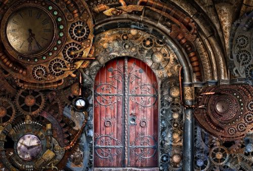 Steampunk gears image by Amy from Pixabay: https://pixabay.com/illustrations/steampunk-door-gears-clock-pipes-3222894/